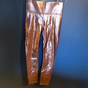 Knix faux leather metallic leggings
